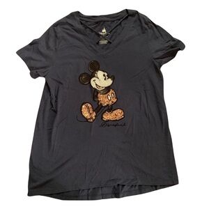 NWOT Small Navy Sequin Mickey Mouse Disneyland Shirt